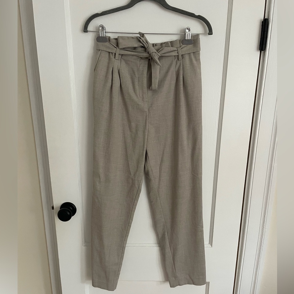Loft High-Waisted Paper Bag Pants - Size S
